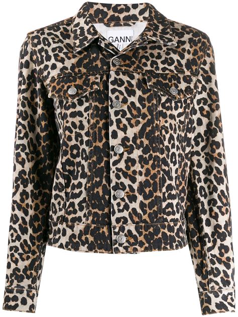 long animal print coat|animal print denim jacket.